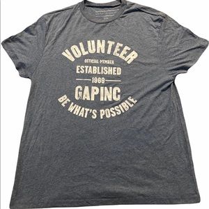 Gap Inc Adult Volunteer Large Gray T-Shirt. Short Sleeve. Be What’s Possible.